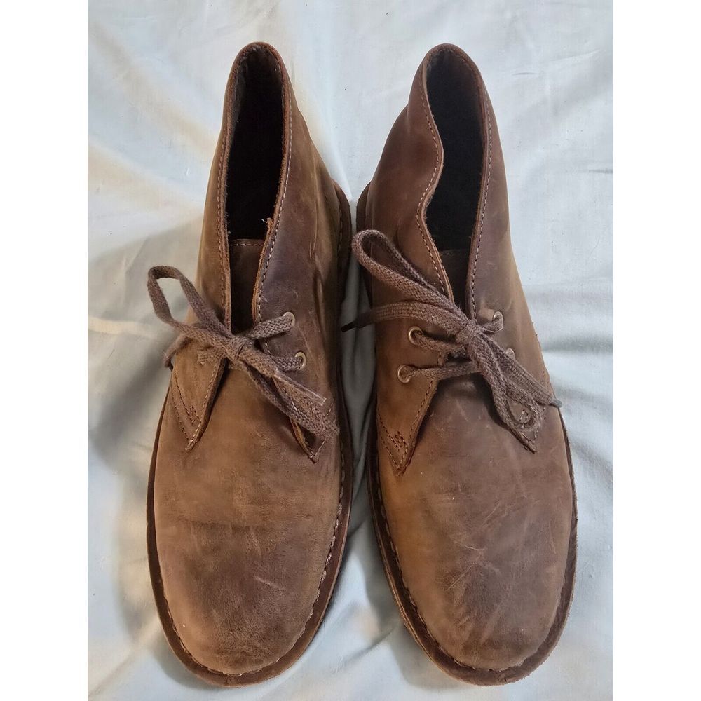 Clarks Bushacre 2 Brown Desert Leather Ankle Chukka Boots Women's 8 M